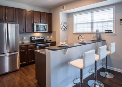 apartment kitchen at Jacksonville Station in Warminster, PA