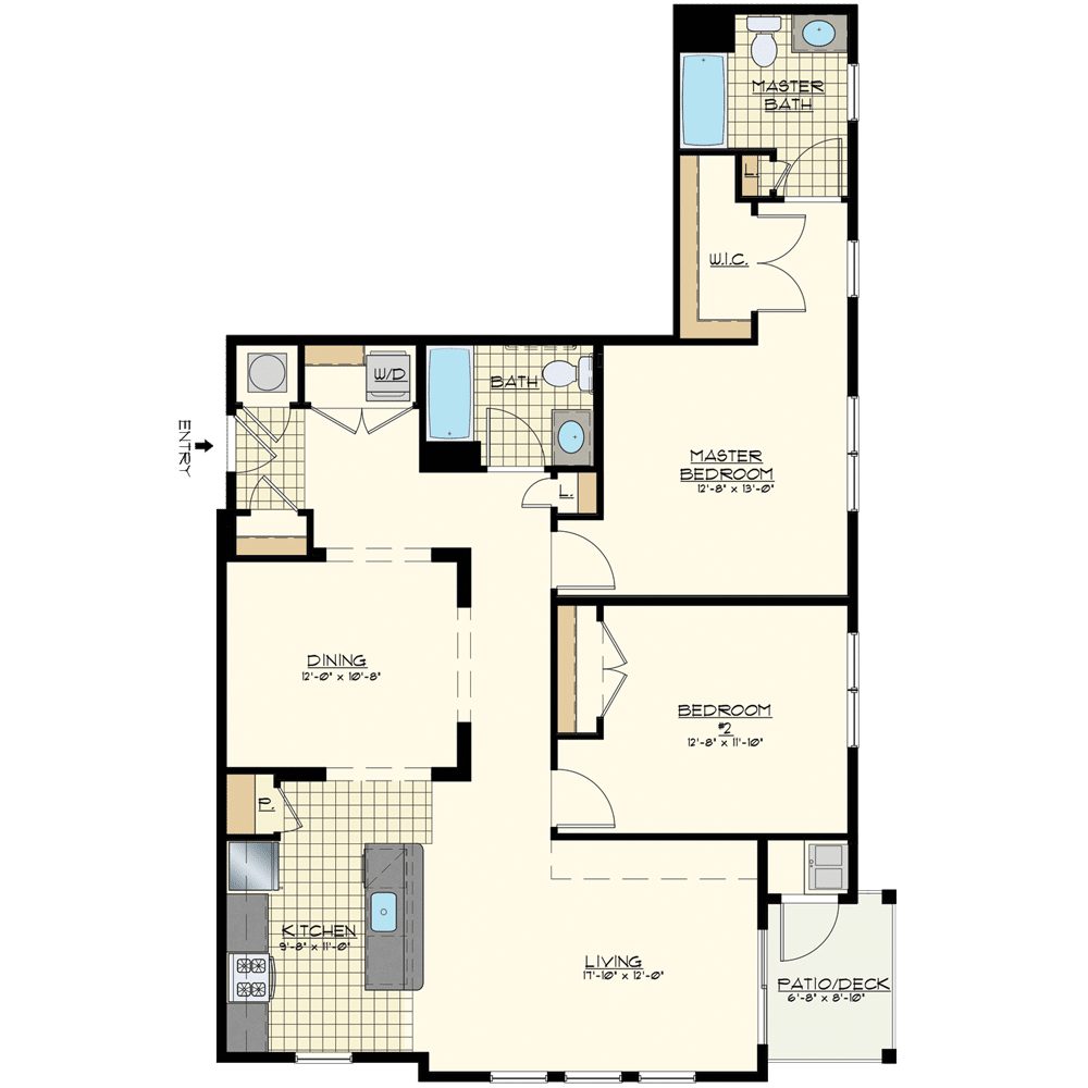 Jacksonville Station Two Bedroom Floor Plans